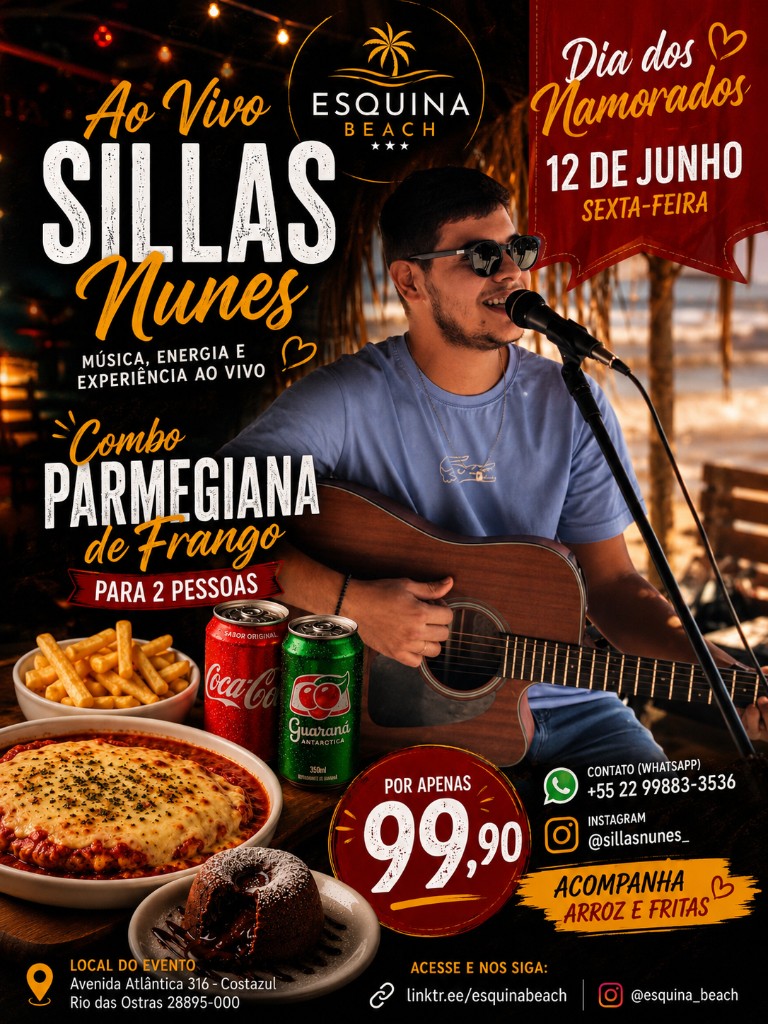 Show de Sillas Nunes no Esquina Beach, 12 Jun 2026